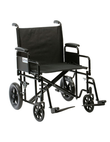 Heavy Duty Bariatric Steel 22 Inch Wheelchair - 200kg