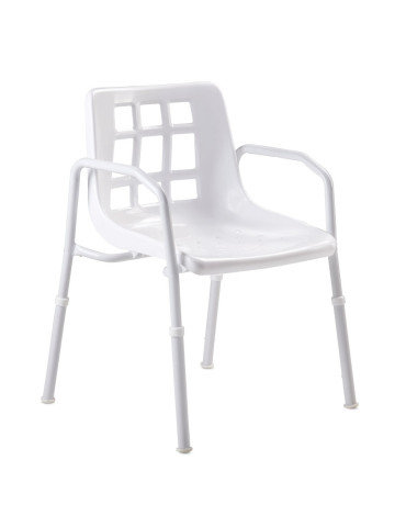 Shower Chair with Side Arms (White)